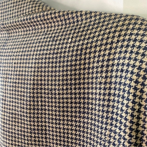 SILVIO BRESCIANI HOUNDSTOOTH BLAZER  BLUE BLAZER WOOL BLAZER MADE IN ITALY 46R - Picture 10 of 12